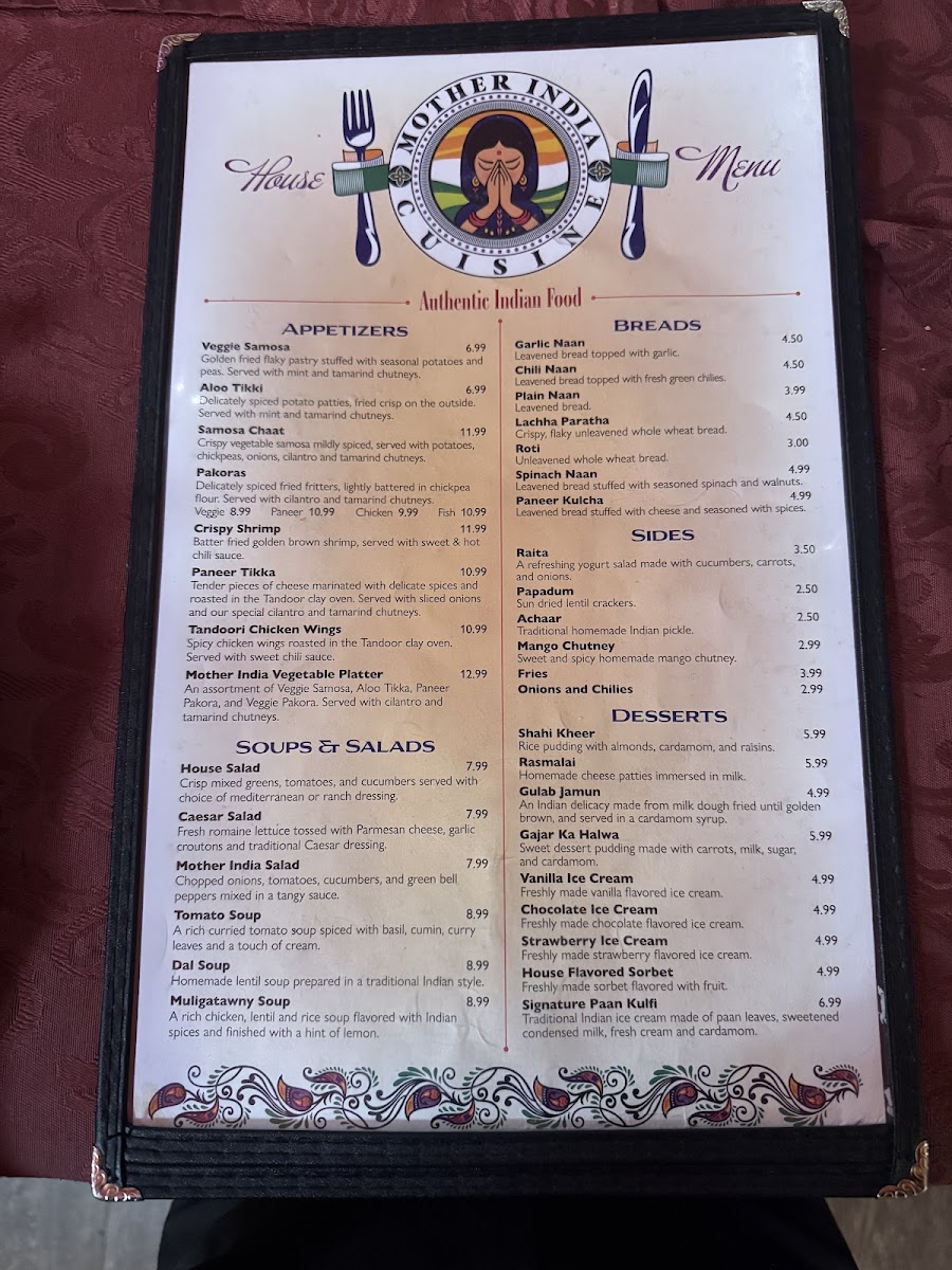 Mother India Cuisine Menu - Image 5
