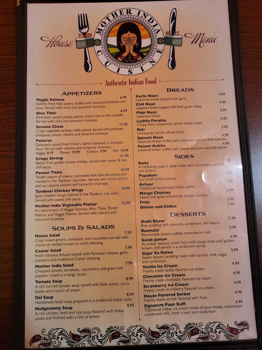 Mother India Cuisine Menu - Image 6